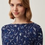 OVS Multicolour Boat-Neck Long-Sleeve Top