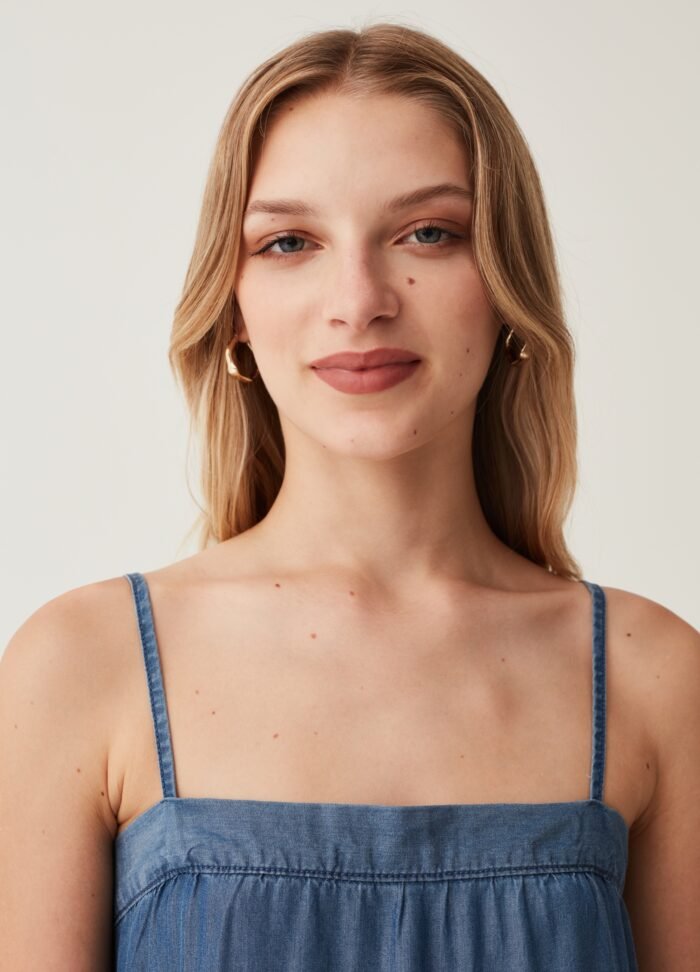 Blue Fluid Dress - Image 2