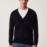 OVS Navy Blue Knit Cardigan