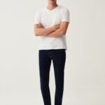 OVS Dark Blue Cross Slim Jeans