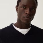 OVS Navy Blue V-Neck Pullover Sweater