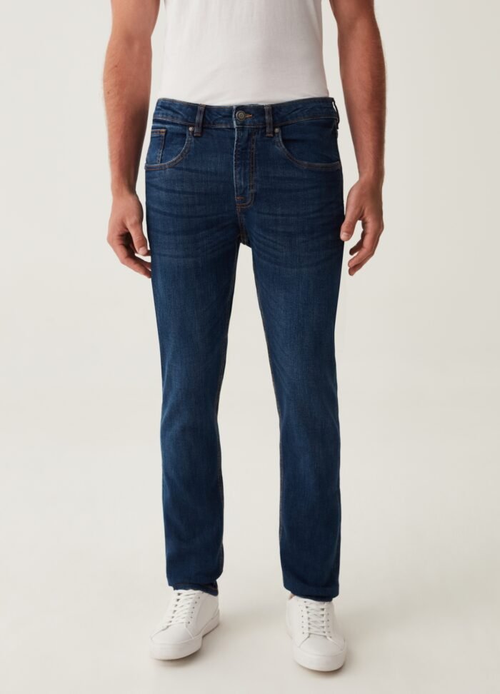 Dark Blue Skinny Jeans - Image 2