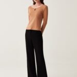 OVS Beige Long-Sleeve Frill Top