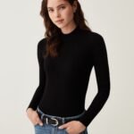 OVS Black Mock-Neck Sweater