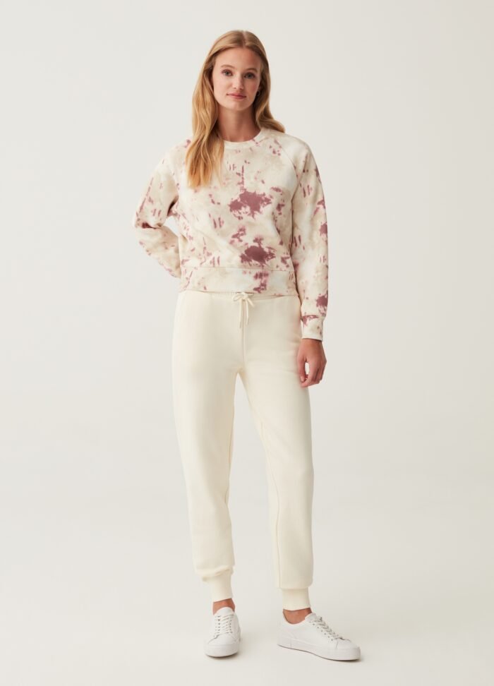 White/Pink Tie-Dye Sweater - Image 2