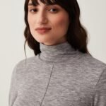 OVS Grey Marl High-Neck Top