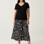 OVS Black V-Neck Twist-Front Top