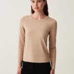 OVS Brown Striped T-Shirt