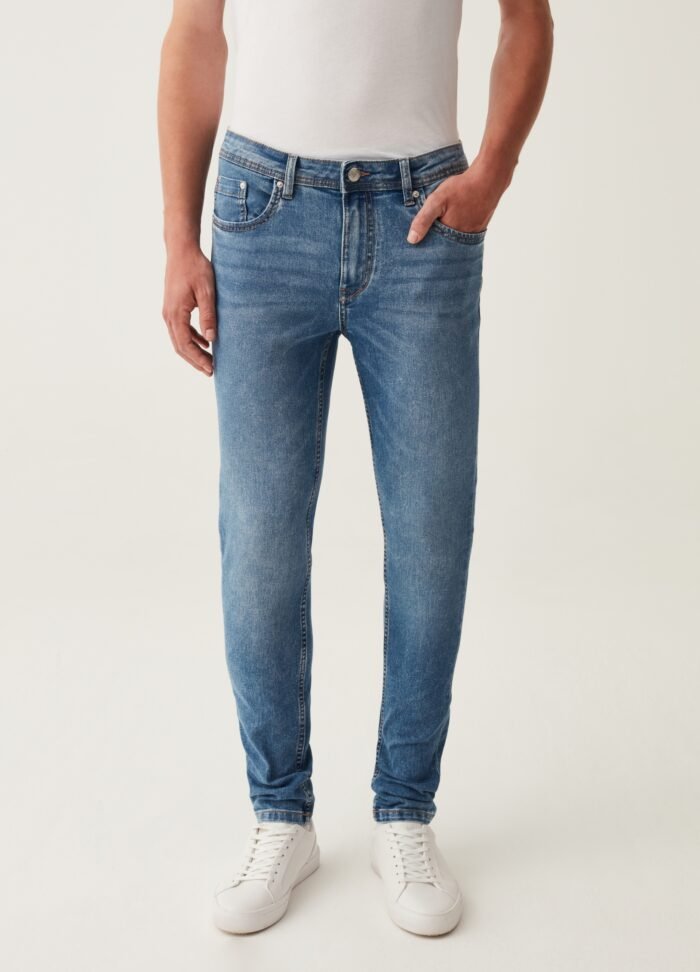 Light Blue Slim-Fit Jeans - Image 2