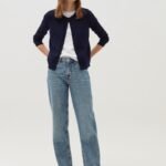 OVS Navy Blue Knit Cardigan
