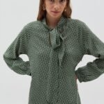 OVS Green/White Dress