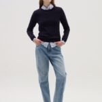 OVS Navy Blue Mini Cable Knit Sweater