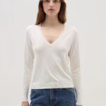 OVS White V-Neck Cardigan