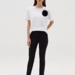 OVS Black Check Chino Trousers