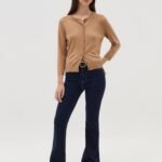 OVS Camel 3/4-Sleeve Cardigan