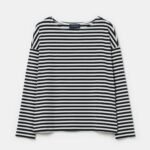 OVS Cream/Black Striped Long-Sleeve Top