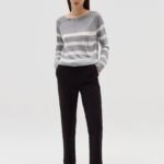 OVS Grey/White Stripe Raglan T-Shirt
