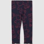 OVS Dark Blue Ribbed Stretch Leggings