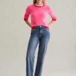 OVS Red Contrast-Border Cardigan