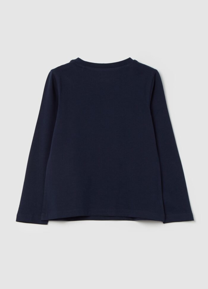 Navy Blue Printed T-Shirt - Image 2