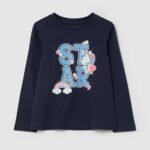 OVS Navy Blue Printed T-Shirt
