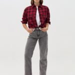 OVS Red Check Check Flannel Shirt