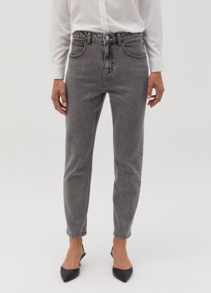 Grey Straight-Leg Jeans - Image 2