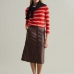 OVS Dark Brown Faux Leather Trousers