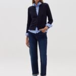 OVS Navy Blue Mini Cable Knit Cardigan