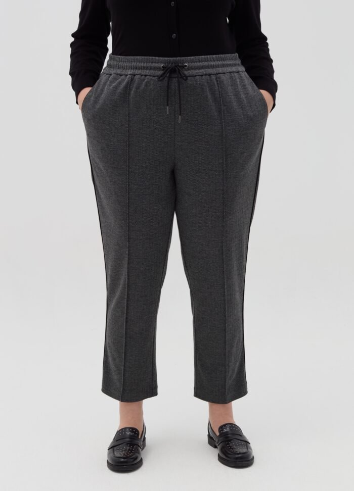 Black/Grey Jogger Trousers - Image 2