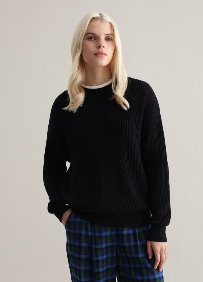Black Cosy Knit Jumper - Image 2