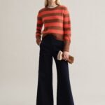 OVS Orange-Striped Brown Striped Sweater
