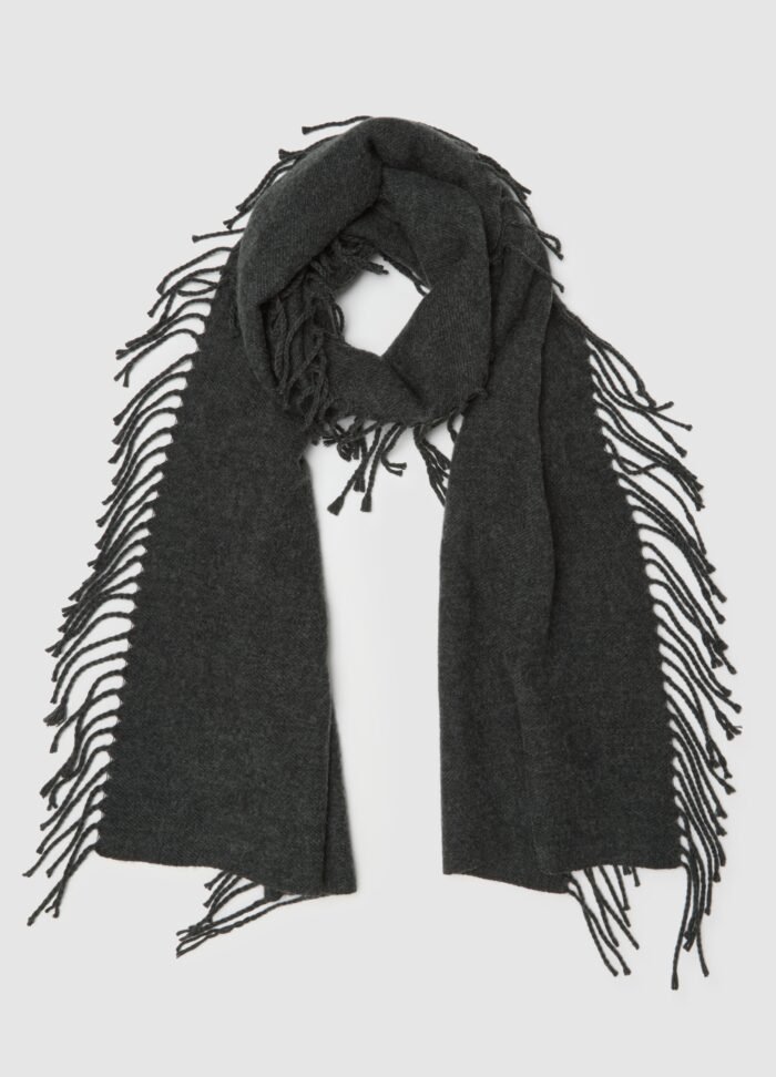 Dark Grey Patterned Scarf - Image 2