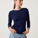 Boat Neck 3/ Beacon Blue