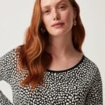 OVS Tsh Visc Aop Nero/Bianco