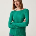 OVS Boat Neck Ls W/Aop Black/