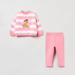 OVS Jog Set W/Bambi Pink-Stri