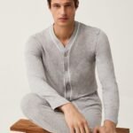 OVS Pj Piping Bci Lt Grey Mel