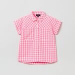 OVS Check Blouse Fuxia Fluo/O