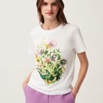 OVS Ss Ts W/Prn Opt. White