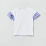 OVS T-Shirt W/Aop Sleev White
