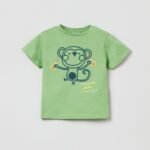 OVS T-Shirt W/Embro Mo Green