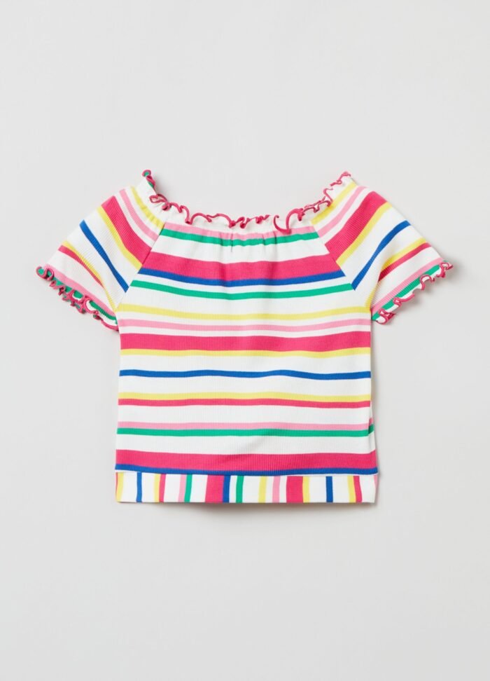 T-Shirt Striped W/Knot St - Image 2