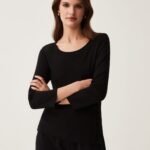 OVS T-Shirt 3/4 Dark Black