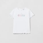 OVS Rib T-Shirt S/S White