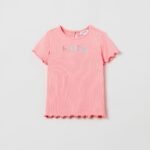 OVS Rib T-Shirt S/S Coral
