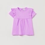 OVS T-Shirt W/Ruffle Purple
