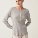 OVS 144 Top Rib Grey Melange