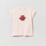 OVS Tshirt W/Organza Peach