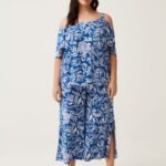 OVS Tro Aop Visc 275 Navy /Wh